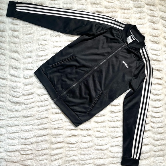 Adidas Black Zip Up Track Jacket - Picture 2 of 9